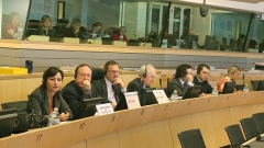 Die bulgarische Europaabgeordnete Iliana Iwanowa (l.) legte Bulgariens Position hinsichtlich der EU-Donauraumstrategie im Europäischen Parlament dar.